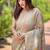 grey weaving meenakari jaal designer organza saree with blouse piece