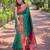 green Woven paithani designer paithani silk saree with blouse piece