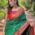 green Woven paithani designer paithani silk saree with blouse piece