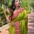 green woven paithani designer paithani silk saree with blouse piece