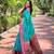 sky blue Woven paithani designer paithani silk saree with blouse piece