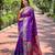 voilet woven paithani designer paithani silk saree with blouse piece