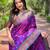 voilet woven paithani designer paithani silk saree with blouse piece