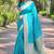 blueWoven jari designer banarasi silk saree with blouse piece