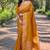 mustard Woven jari designer Blended silk saree with blouse piece