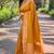 mustard Woven jari designer Blended silk saree with blouse piece