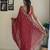 maroon thread,sequance embroidery work georgette saree with blouse piece