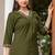 Women Gadhawal Fabric Thread & Handwork Kurta With Trousers