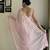 pink c pallu sequance embroidery work georgette saree with blouse piece
