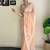 peach c pallu sequance embroidery work georgette saree with blouse piece
