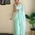sky blue c pallu sequance embroidery work georgette saree with blouse piece
