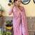 onion thread,sequance embroidery work georgette saree with blouse piece