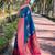 blue  Woven jari designer soft silk saree with blouse piece
