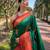 green  Woven jari designer soft silk saree with blouse piece