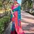 turquoise  Woven jari designer soft silk saree with blouse piece