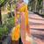 yellow  Woven jari designer soft silk saree with blouse piece