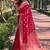 Red Woven jari designer organza saree with blouse piece