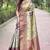 Beige  Woven meenakari designer silk saree with blouse piece