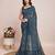 Blue weaving jari pallu,bandhani printed cotton silk saree with blouse piece