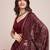 Burgundy weaving jari pallu,bandhani printed cotton silk saree with blouse piece