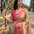 Chiku Woven designer tissue silk saree with blouse piece