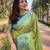 Pista Woven designer tissue silk saree with blouse piece