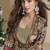 Beige georgette embroidered gown with silk sturg