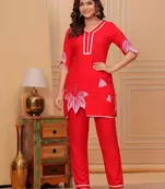  Embroidered Tunic With Trousers Co-Ords