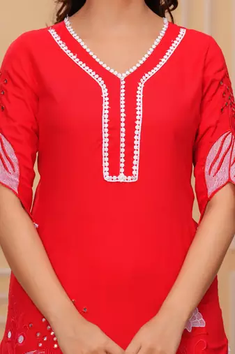  Embroidered Tunic With Trousers Co-Ords