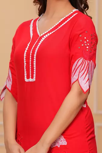  Embroidered Tunic With Trousers Co-Ords
