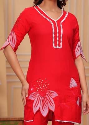  Embroidered Tunic With Trousers Co-Ords 5