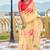 designer light yellow floral printed saree for women tabby silk