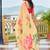 designer light yellow floral printed saree for women tabby silk