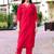 Women Gadhawal Fabric Thread & Handwork Kurta With Trousers
