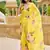  yellow floral printed saree for women tabby silk