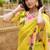 designer yellow floral printed saree for women tabby silk