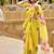 designer yellow floral printed saree for women tabby silk