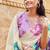designer purple floral printed saree for women tabby silk