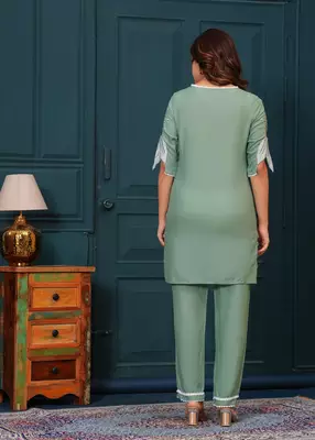  Embroidered Tunic With Trousers Co-Ords 2