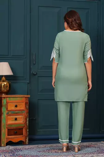  Embroidered Tunic With Trousers Co-Ords