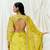 Yellow Floral printed Organza Lehenga