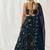 Navy Blue Floral printed Georgette Lehenga