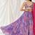 Violet Geometric printed Georgette Lehenga