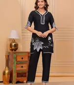  Embroidered Tunic With Trousers Co-Ords