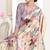 Beige designer digital printed crepe soft silk saree with blouse piece