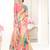 Multy designer digital printed crepe soft silk saree with blouse piece