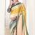 Multy designer digital printed crepe soft silk saree with blouse piece