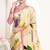 Cream designer digital printed crepe soft silk saree with blouse piece