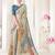 Beige designer digital printed crepe soft silk saree with blouse piece