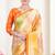 Multy designer digital printed crepe soft silk saree with blouse piece